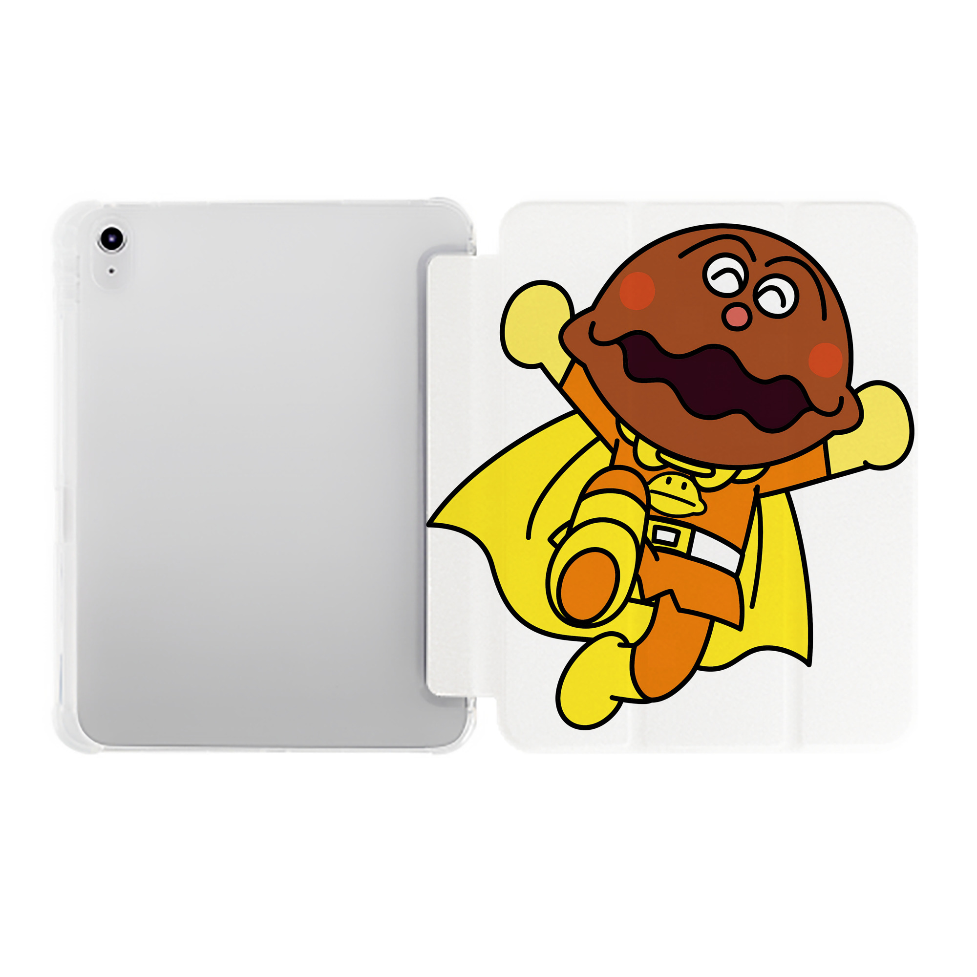 （画像用） アンパンマン Anpanman IPad ケース ペン収納付き 三つ折りスタンド PUレザー×シリコン 対応機種9.5/10.5/10.9インチ